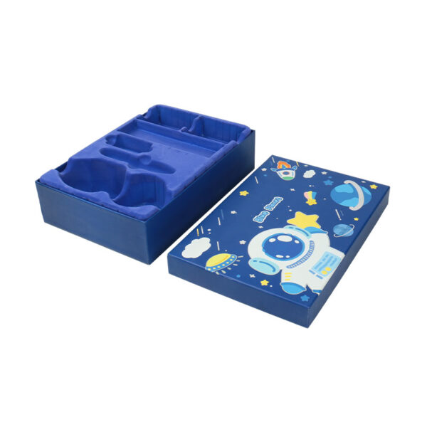 Gift Box With Plastic Flocked Tray Blister