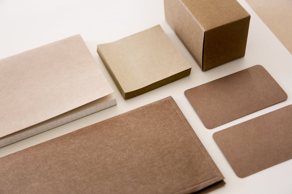 minimalist box design with sustainable kraft paper materials