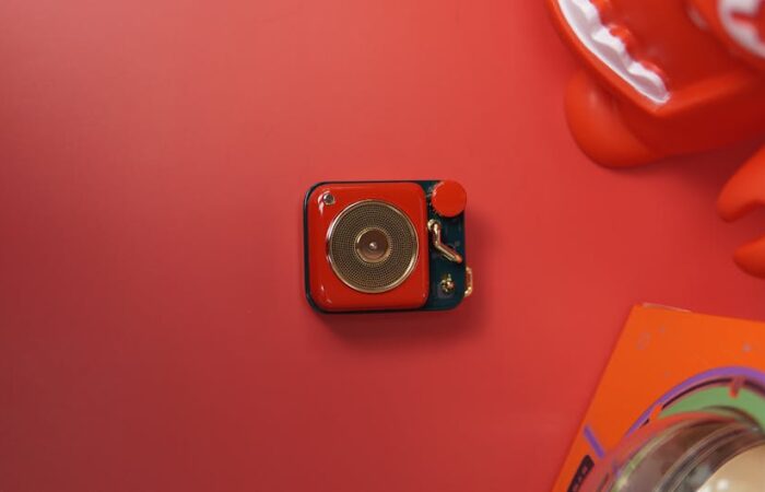 Vibrant retro cereal box on a s kitchen table with nostalgic elements like bold fonts and vintage illustrations evoking childhood memories