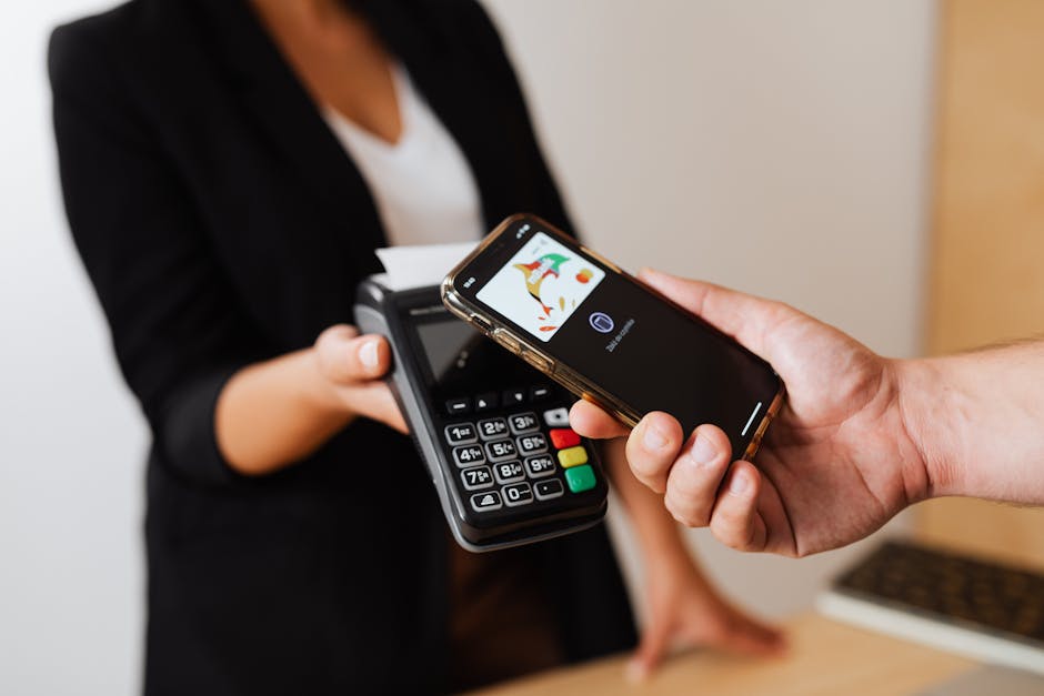Close-up of a customer's hand tapping an NFC-enabled perfume box with a smartphone, revealing a digital hologram of product details and authenticity certificate on the screen