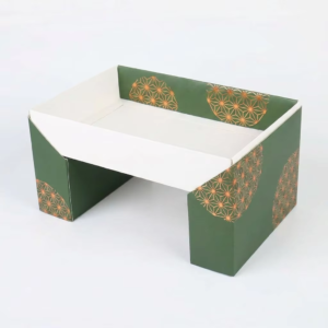 Green Gold Foil Geometric Paper Display Box