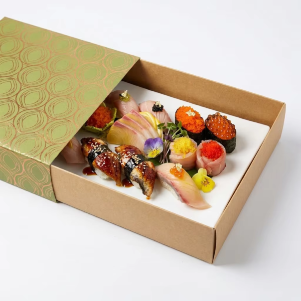 Green Gold Foil Geometric Paper Display Box