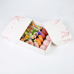 Custom White Paper Sushi Packaging Box