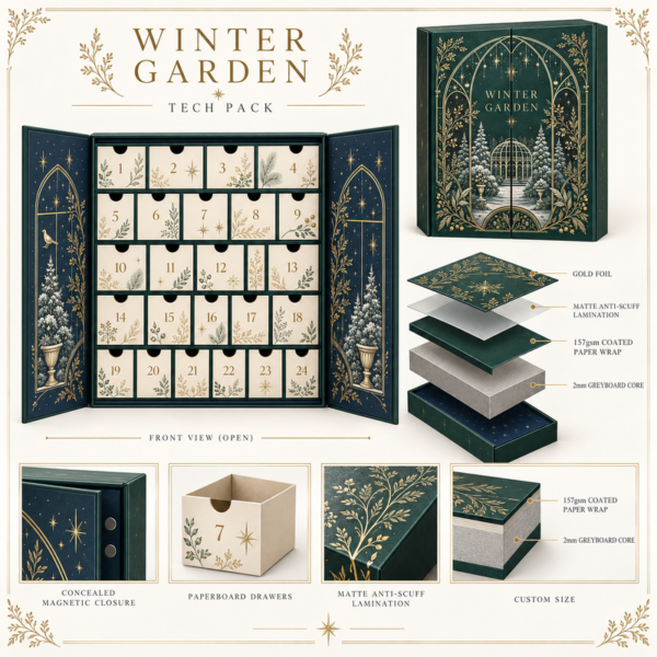 A Simple Recycled Materials Advent Calendar Packaging