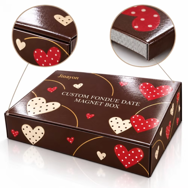 Custom Printed Magnetic Closure Valentine's Day Rigid Magnet Box