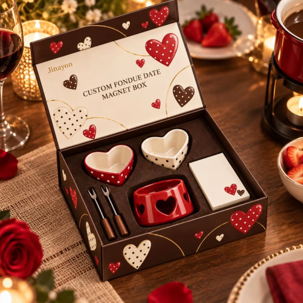 Custom Printed Magnetic Closure Valentine's Day Rigid Magnet Box