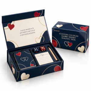 Printed Custom Logo Couples Game Night Magnet Rigid Box Valentine's Day Box
