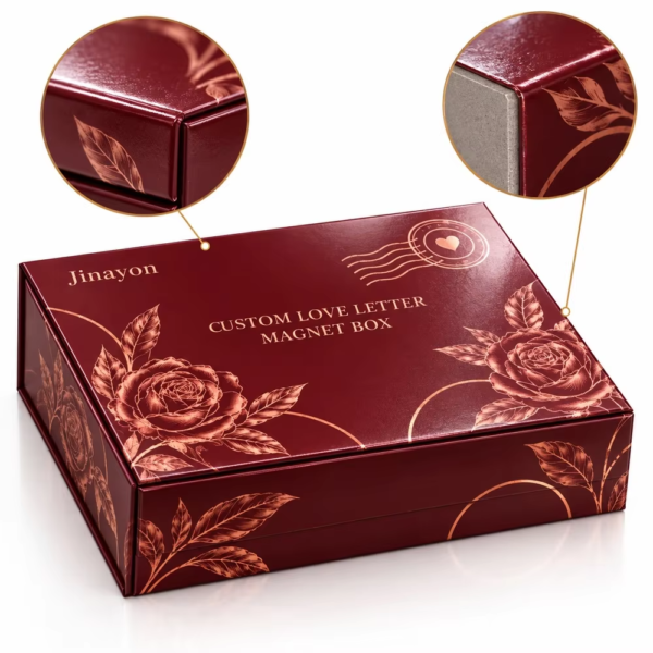 Printed Custom Logo Love Letter Magnet Box Valentine's Day