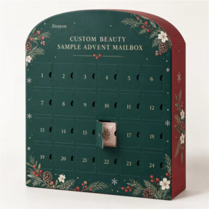 Rectangular Mailbox Beauty Sample Advent Calendar Box with Recycled Materials
