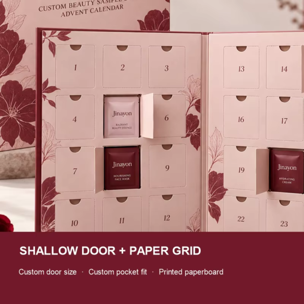Double-page Book Style Beauty Sample Advent Calendar Box
